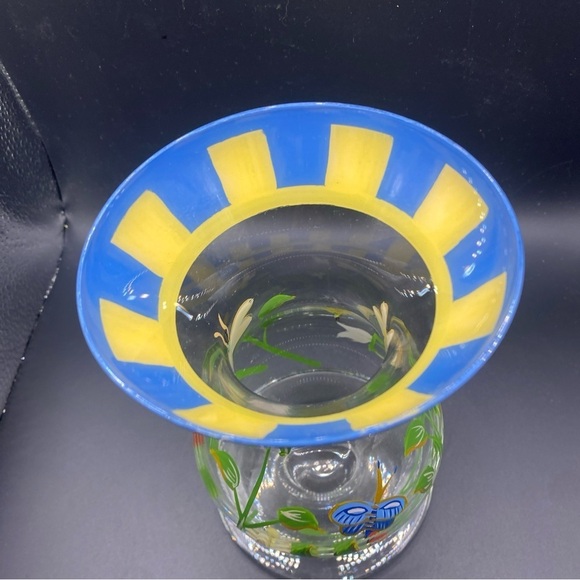 Lenox Butterfly Meadow Dragonfly Ladybug FlowerHand Painted Glass Vase 6” Signed - Picture 3 of 10